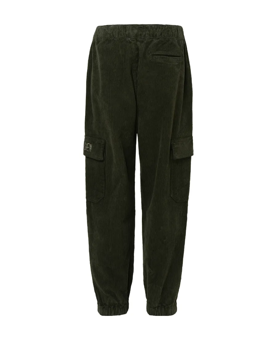 Belted-Waist Corduroy Trousers
