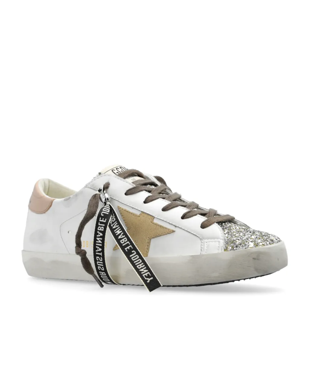 Star Patch Glittered Sneakers