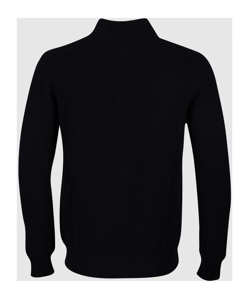 Long-Sleeved Zip-Up Ribbed Cardigan