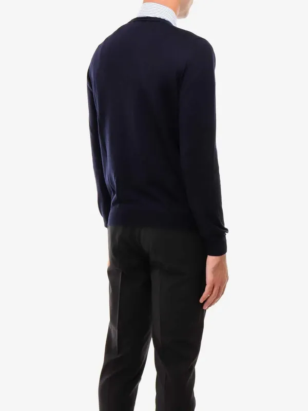 Button-Front Wool Cardigan