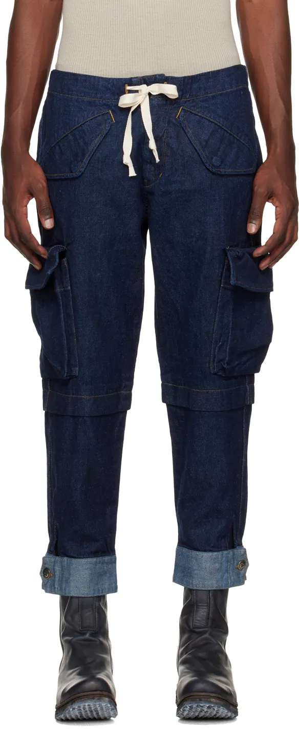Tie Denim Trousers