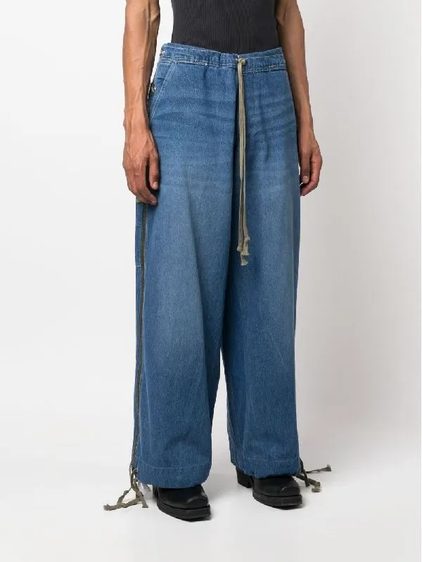 Drawstring Denim Trousers
