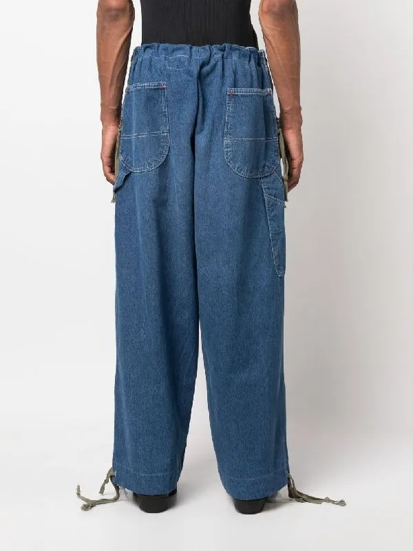 Drawstring Denim Trousers