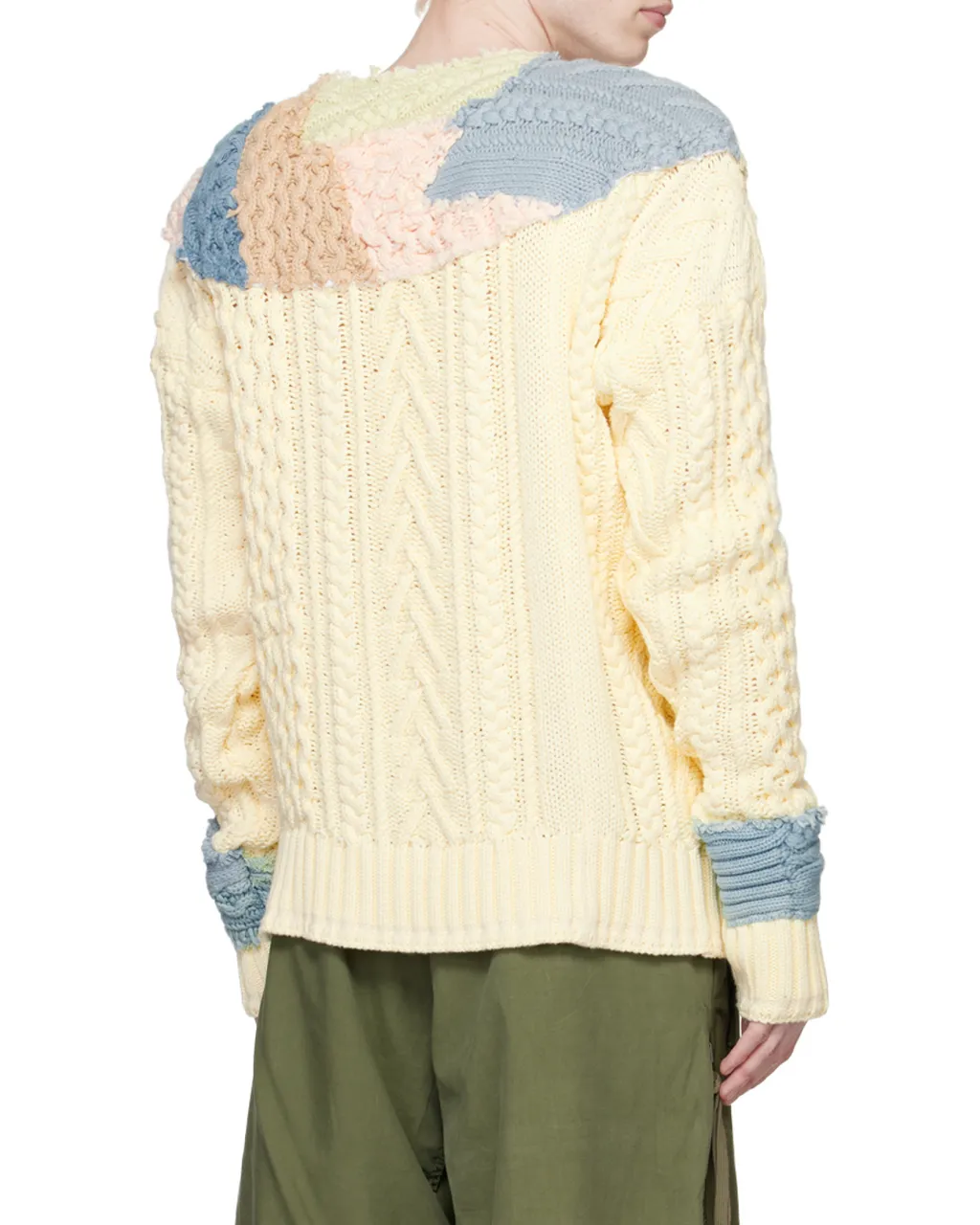 Patchwork Cable-Knit Jumper