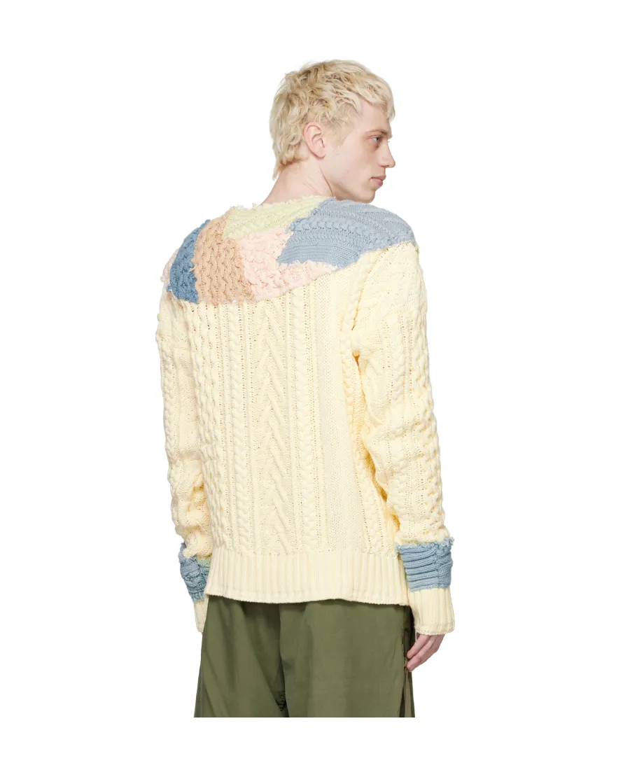 Patchwork Cable-Knit Jumper