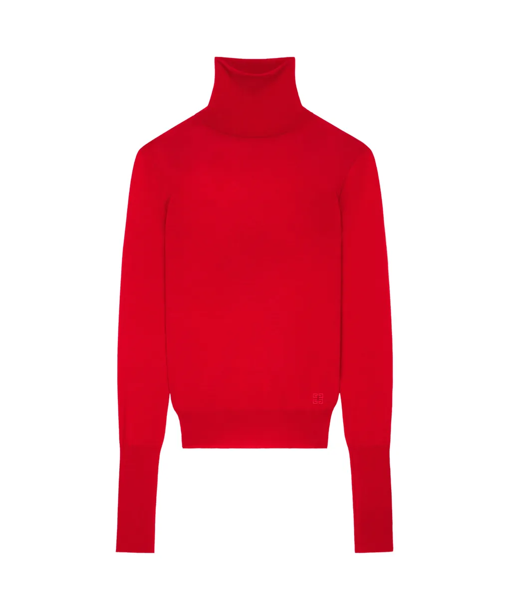 High-Neck Open Back Sweater