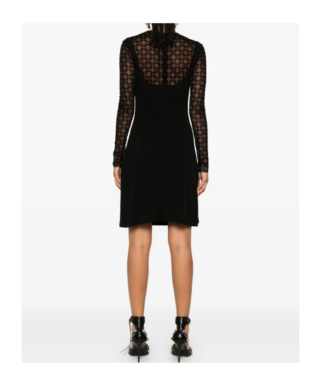 4G Flocked Midi Dress