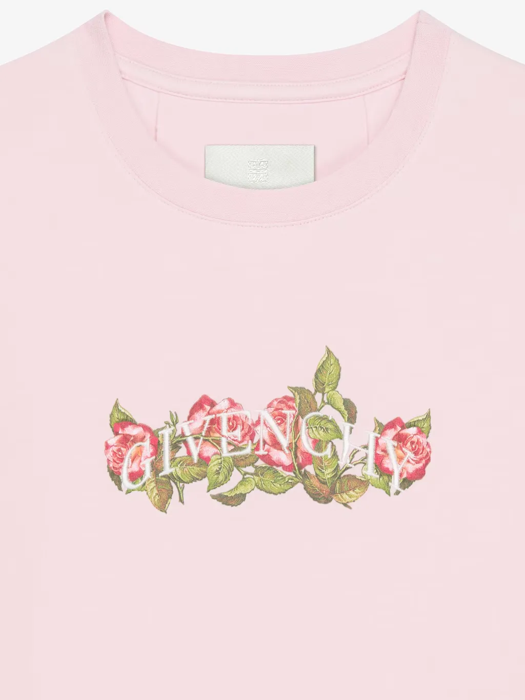 T-Shirt In Cotton With Roses Print
