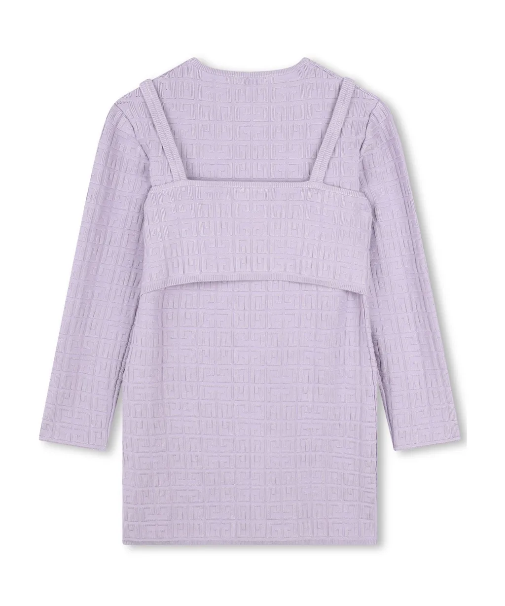 4G-Jacquard Layered Dress