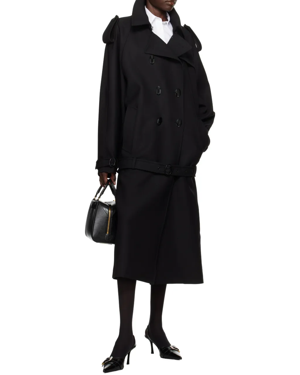 Double-Breasted Belted Coat