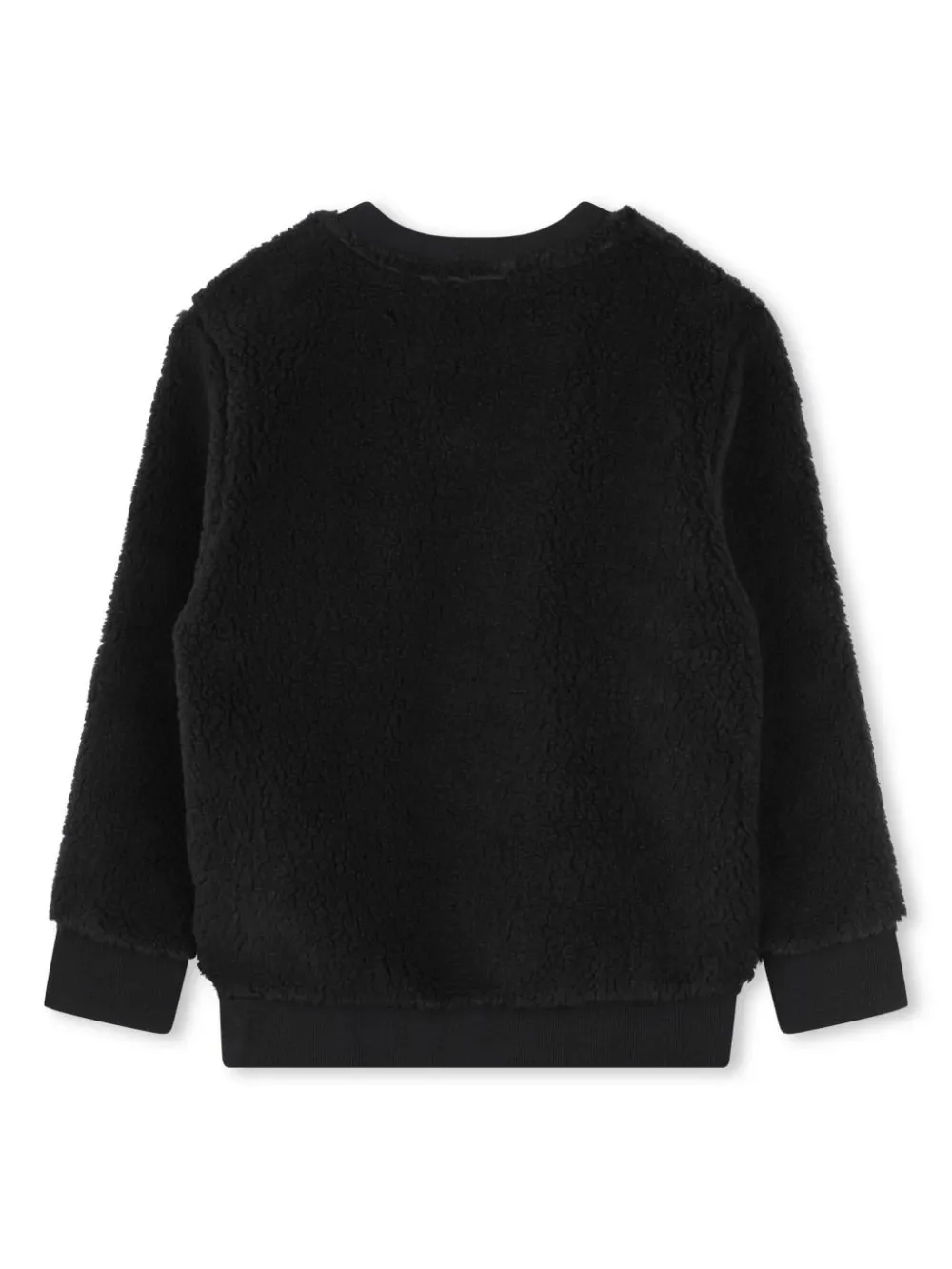 Logo Patch Crewneck Shearling Sweatshirt