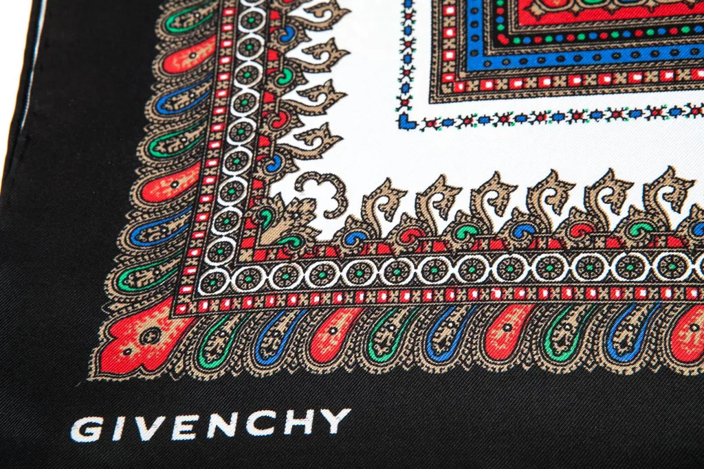 Logo Printed Silk Scarf