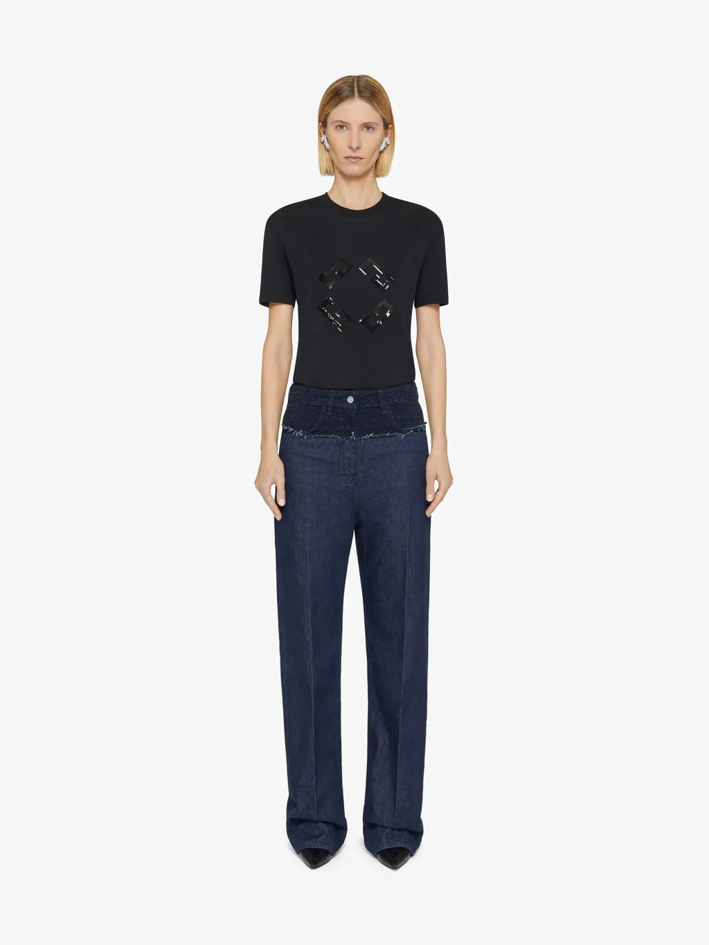Sequin Embellished Crewneck T-Shirt