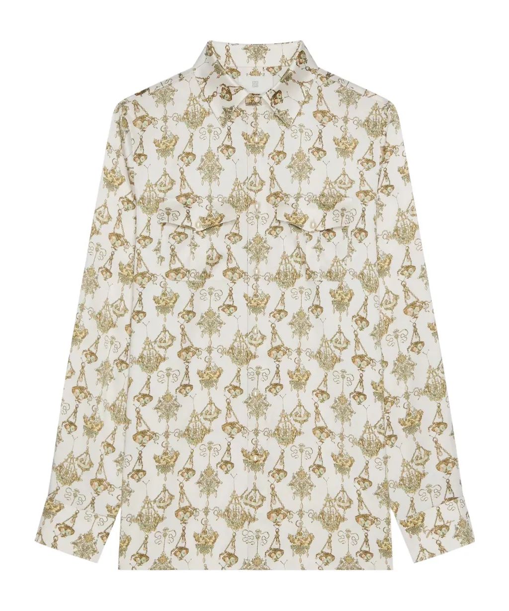 Chandelier Printed Long-Sleeved Shirt