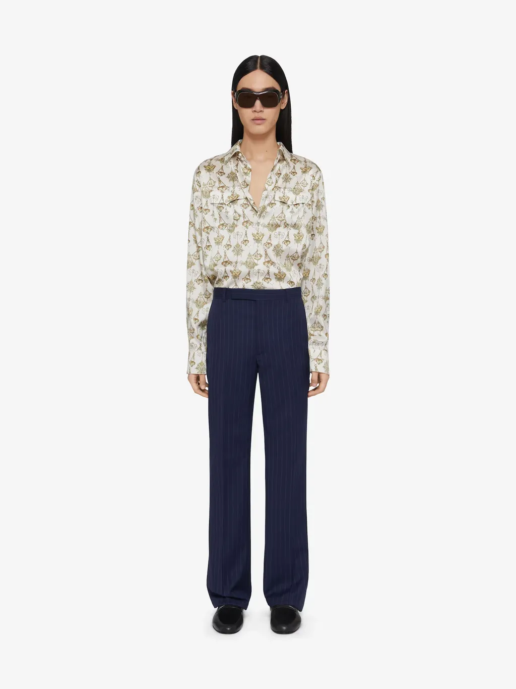 Chandelier Printed Long-Sleeved Shirt