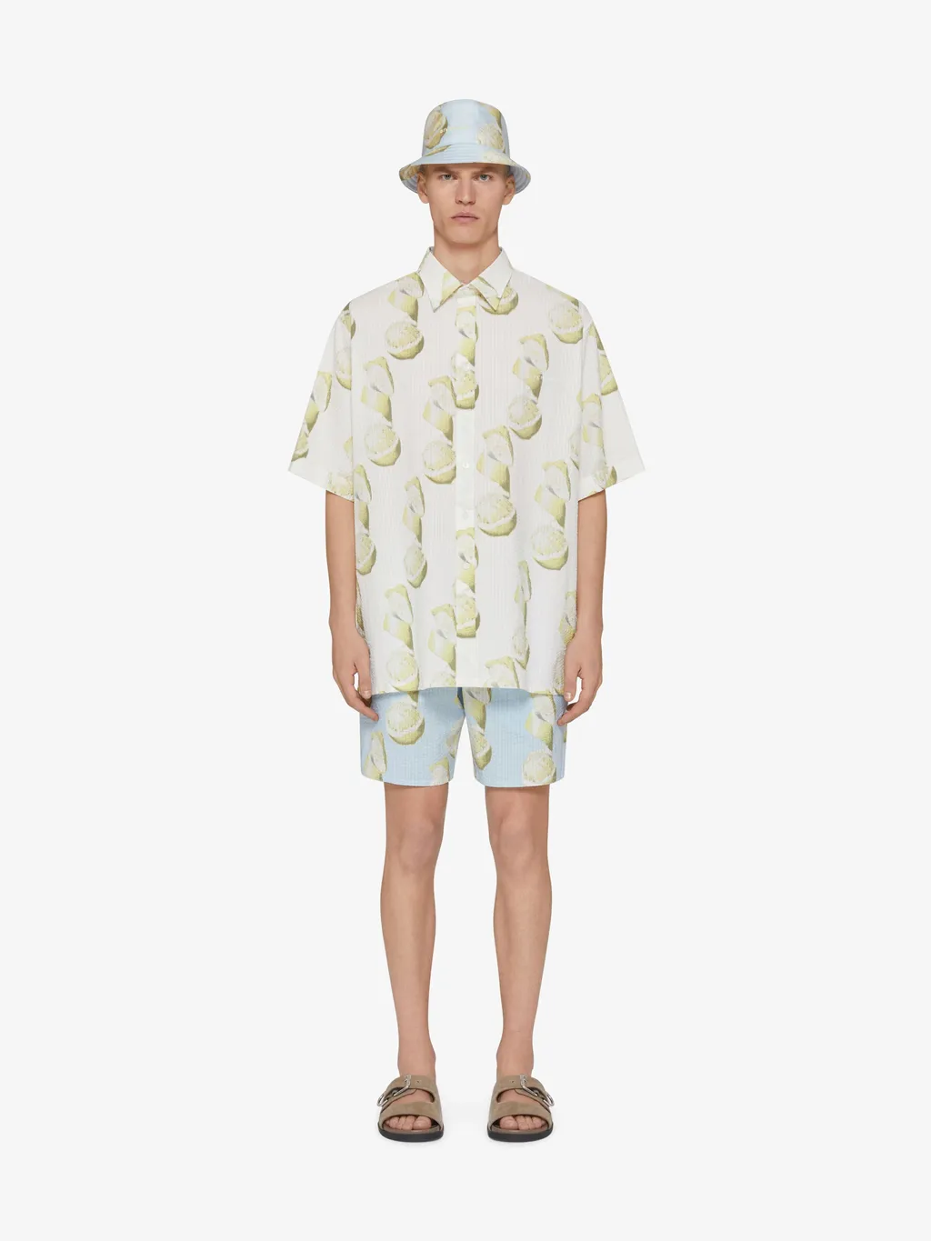 Printed Shirt In Cotton Seersucker