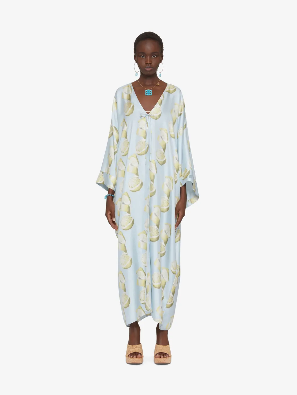 Printed Kaftan In Silk