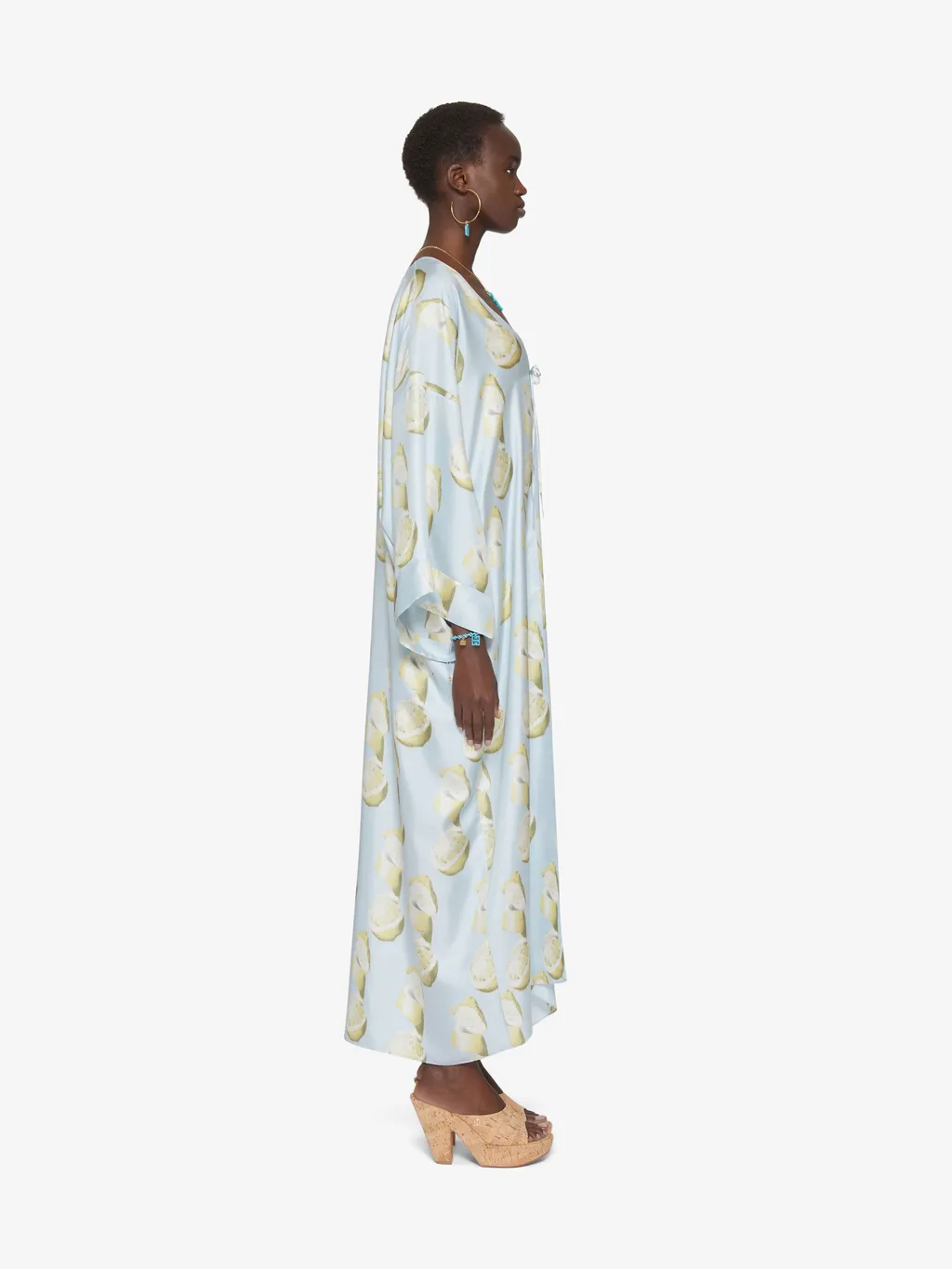 Printed Kaftan In Silk