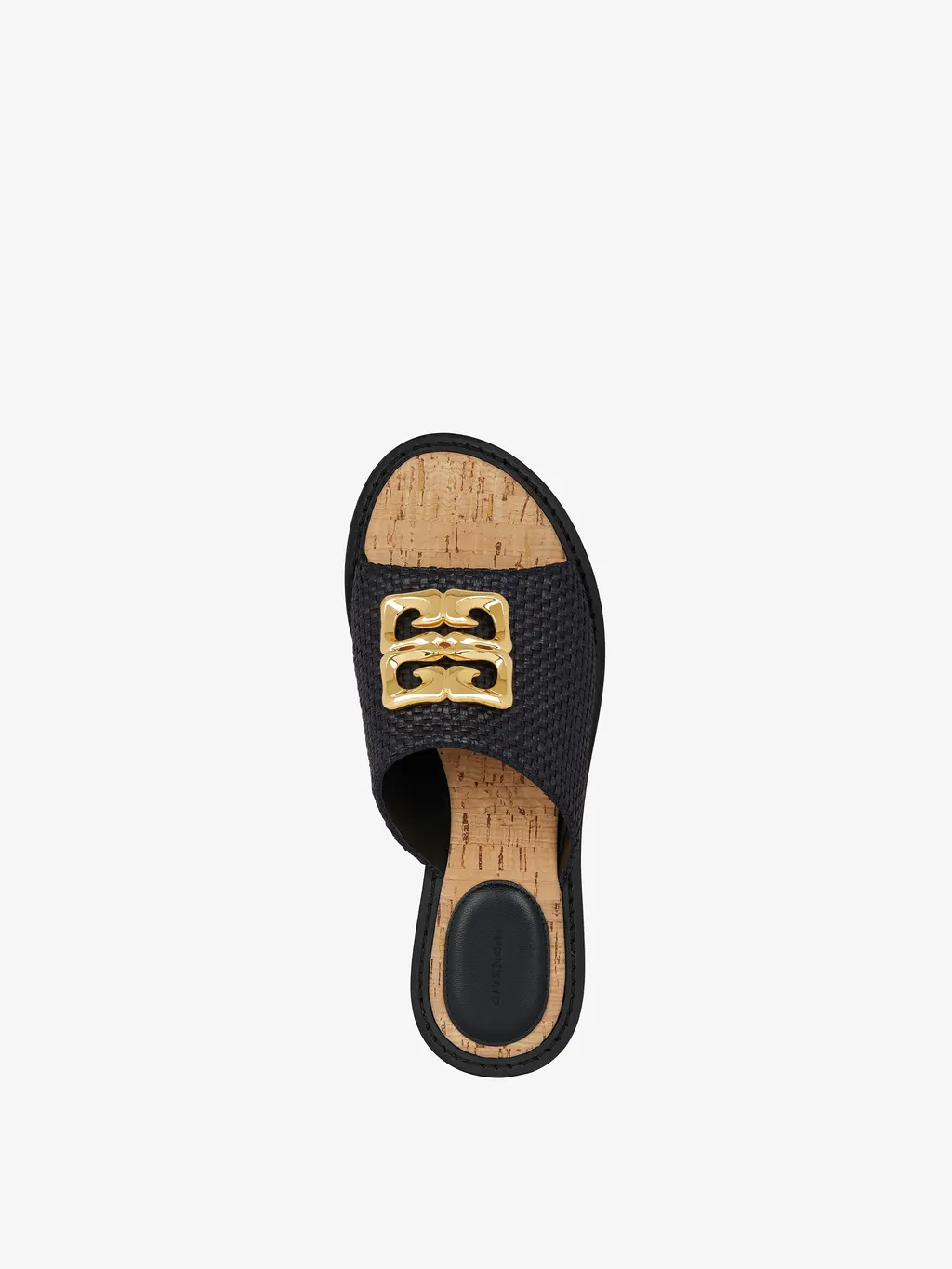 4G Liquid Flat Mules In Raffia