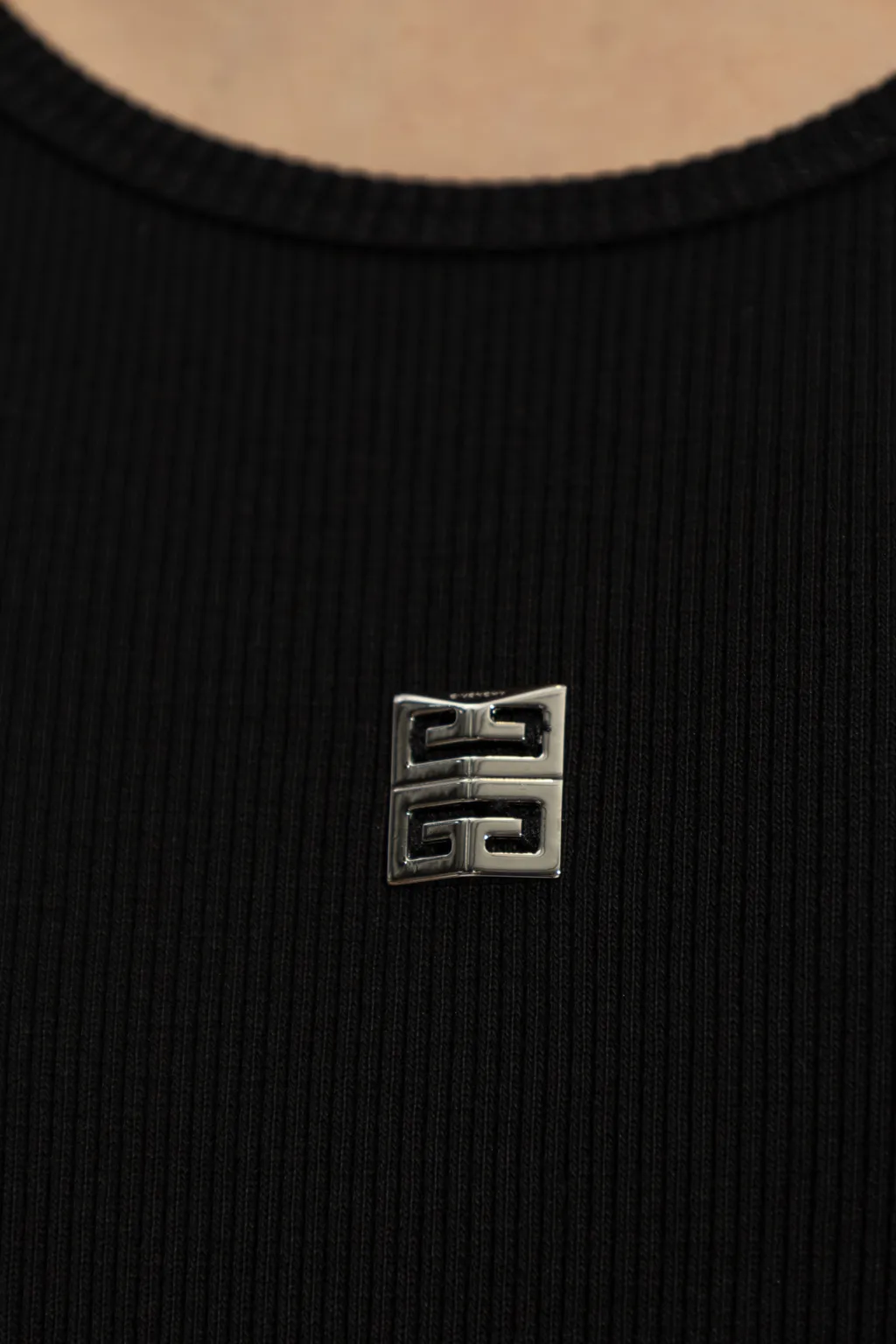 4G Plaque Ribbed-Knit Tank Dress