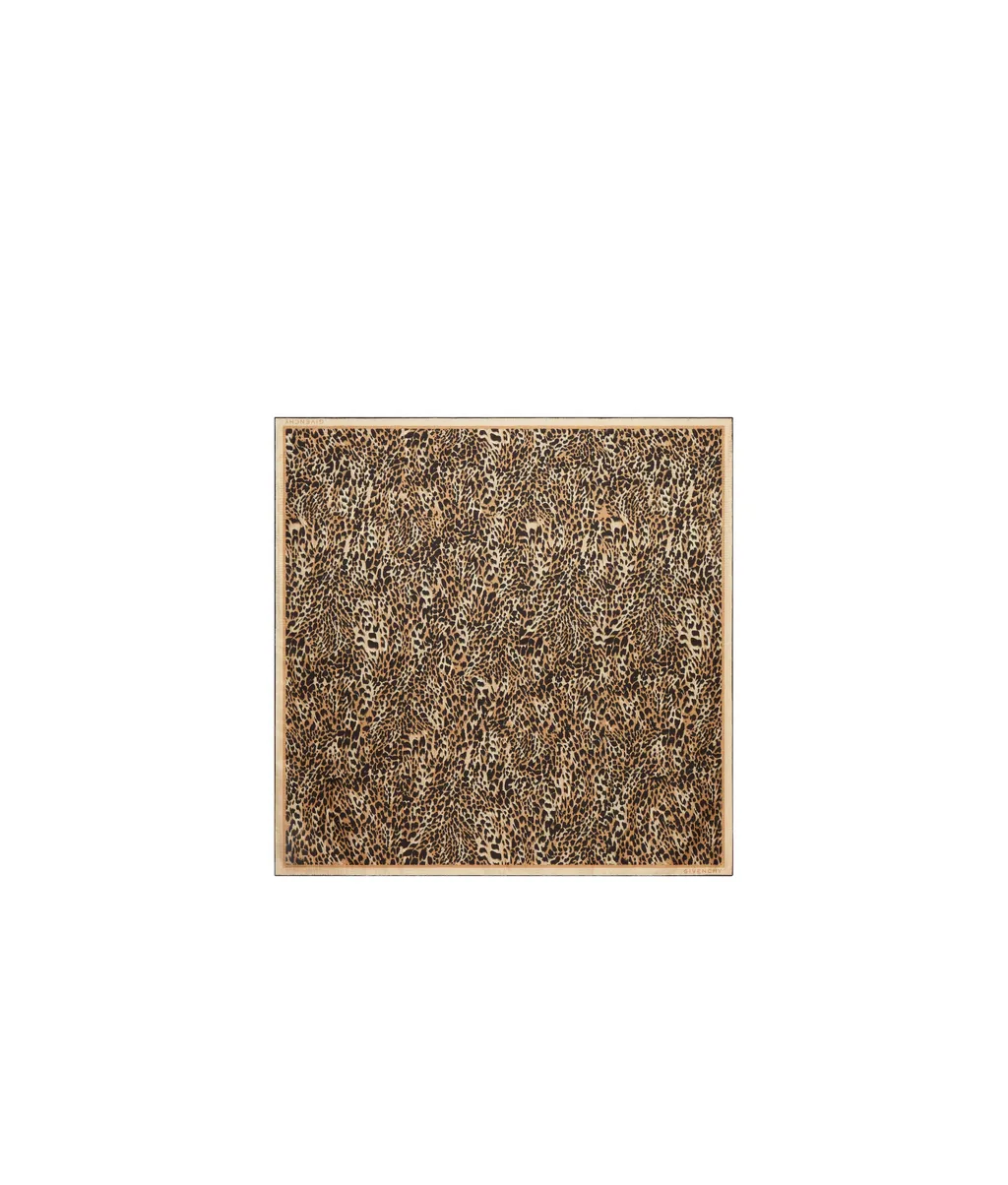 Leopard Print Square Scarf