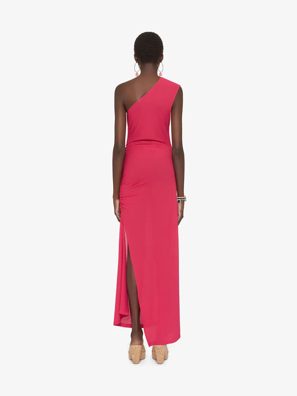 Asymmetric Draped Dress In Crepe Jersey