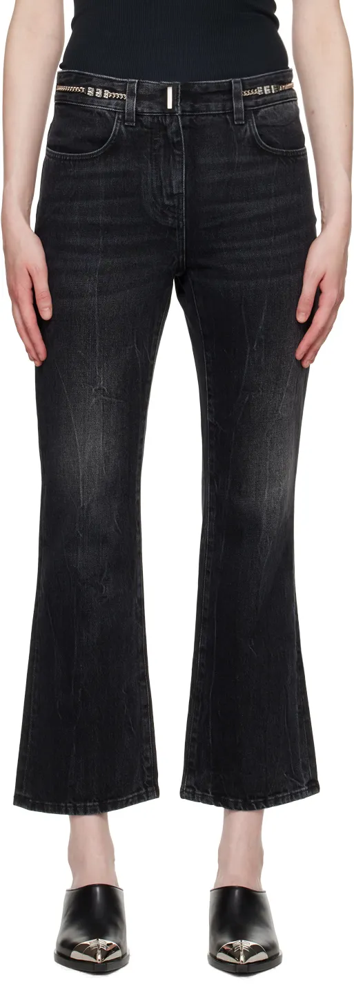 Chain Detailed Bootcut Jeans