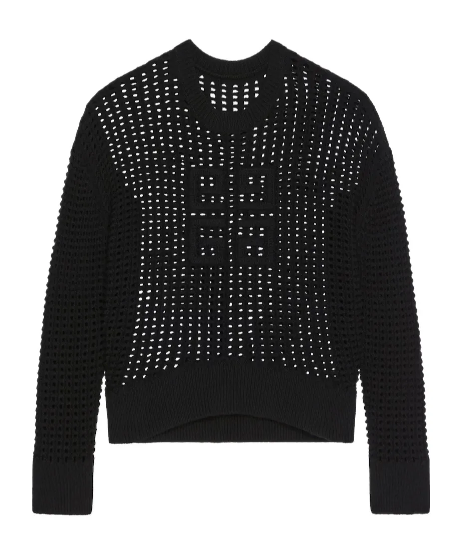 4G Crochet-Knit Oversized Jumper