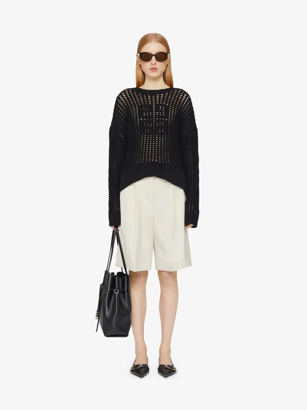 4G Crochet-Knit Oversized Jumper