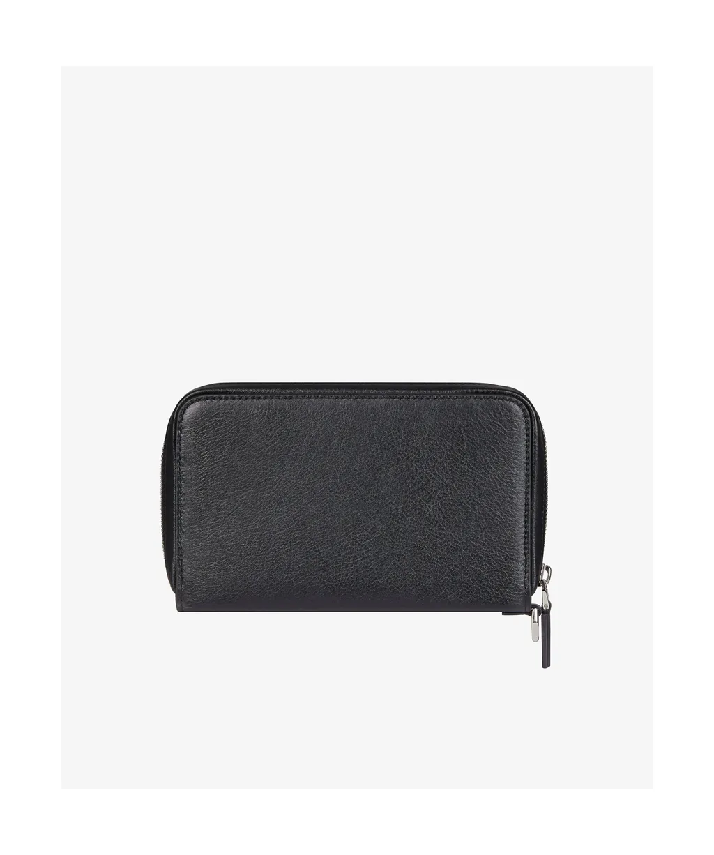 Voyou Wallet With Strap In Grained Leather