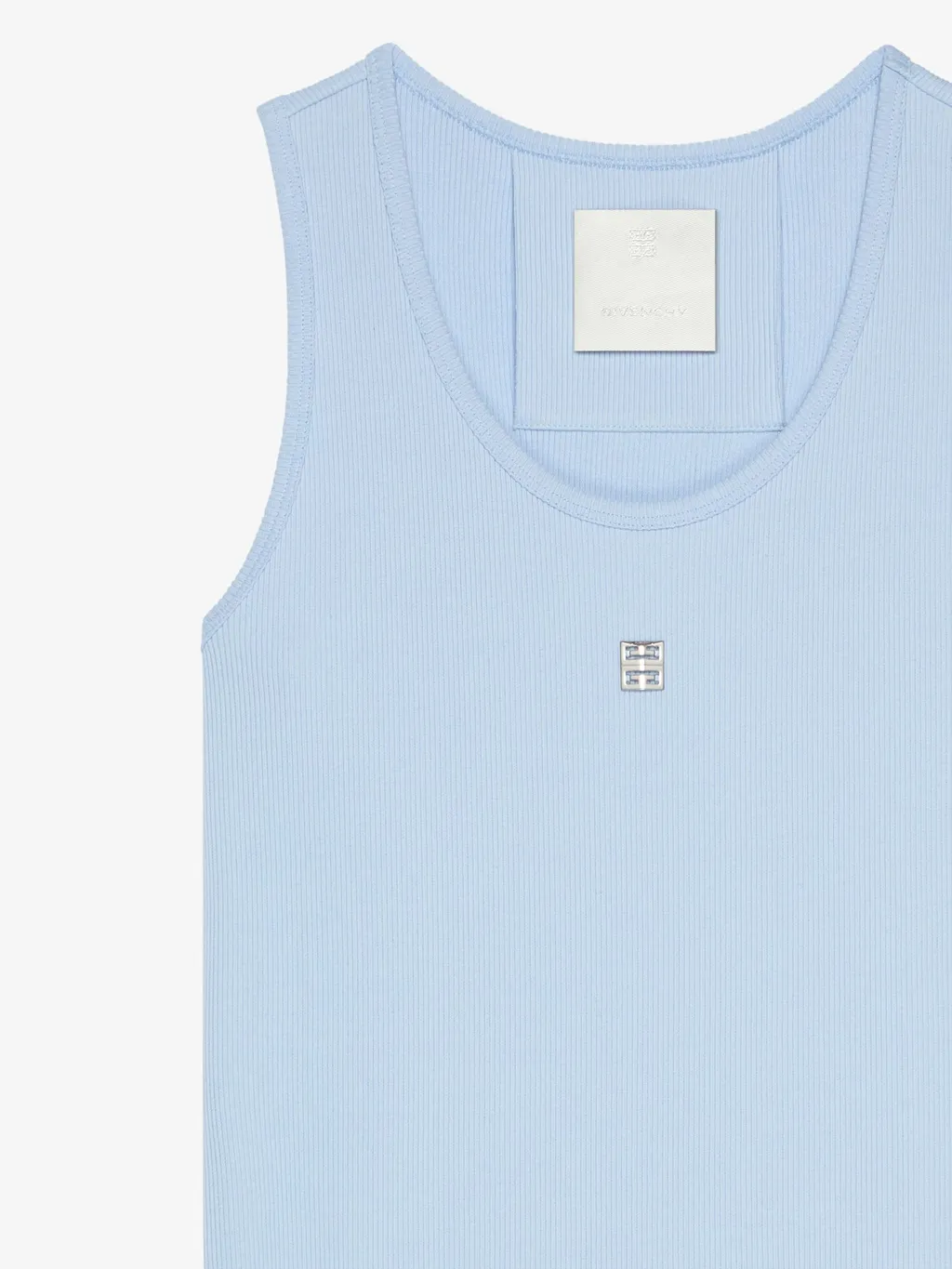 4G Plaque Ribbed-Knit Tank Dress