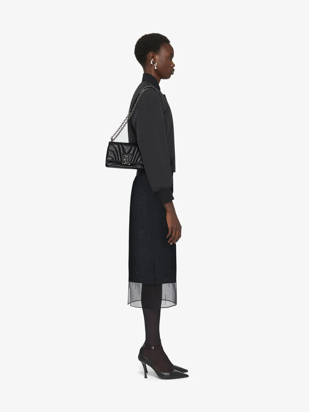 Small 4G Plaque Quilted Shoulder Bag