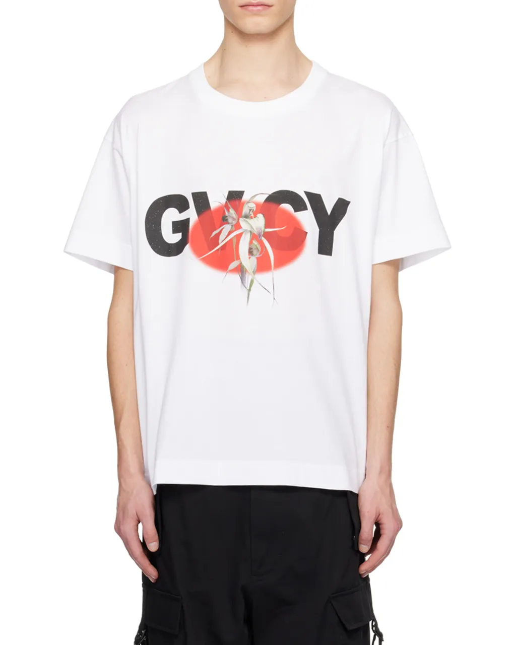 Gvcy And Flower Printed Crewneck T-Shirt