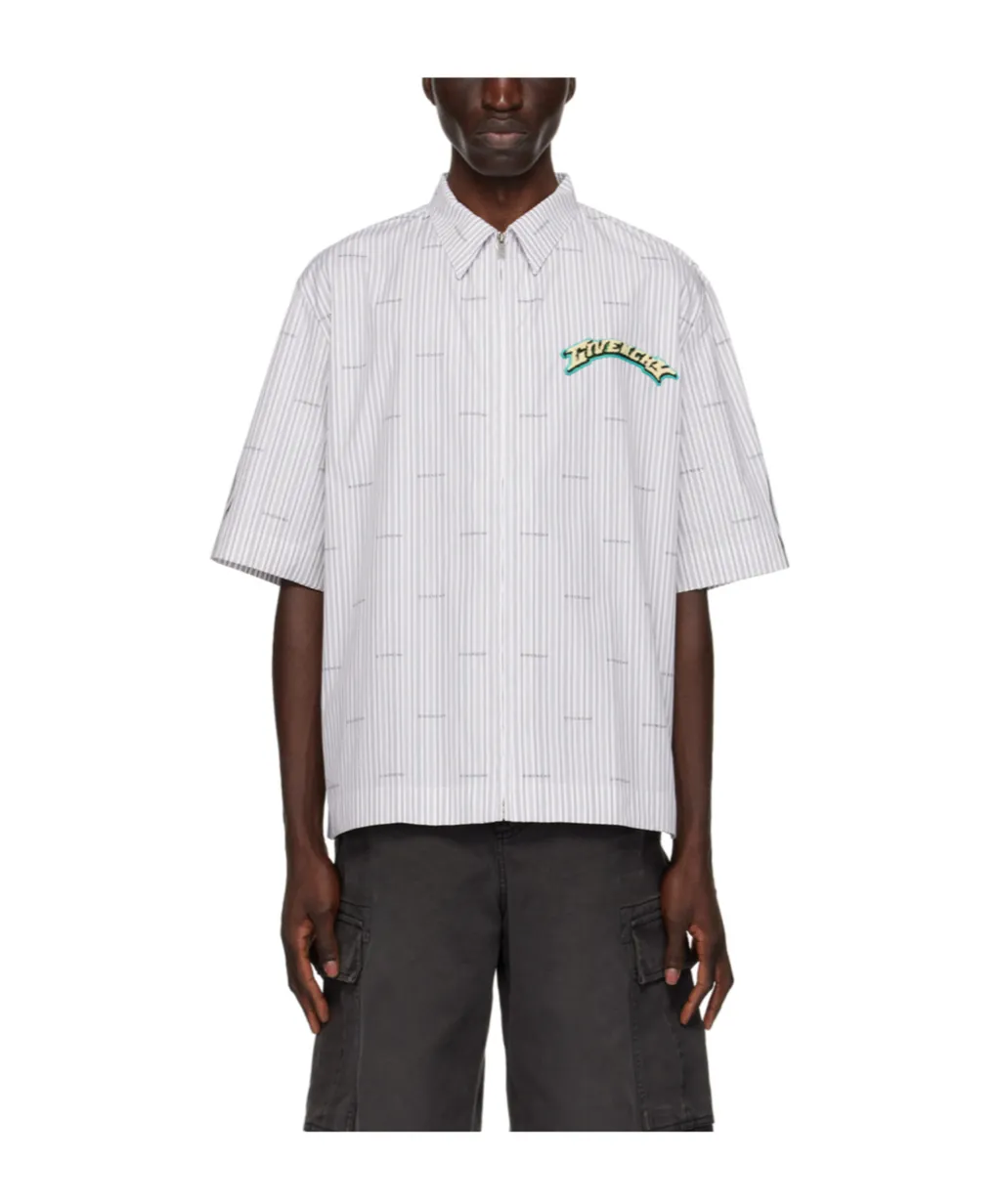 Logo Patch Collared Short-Sleeve Shirt