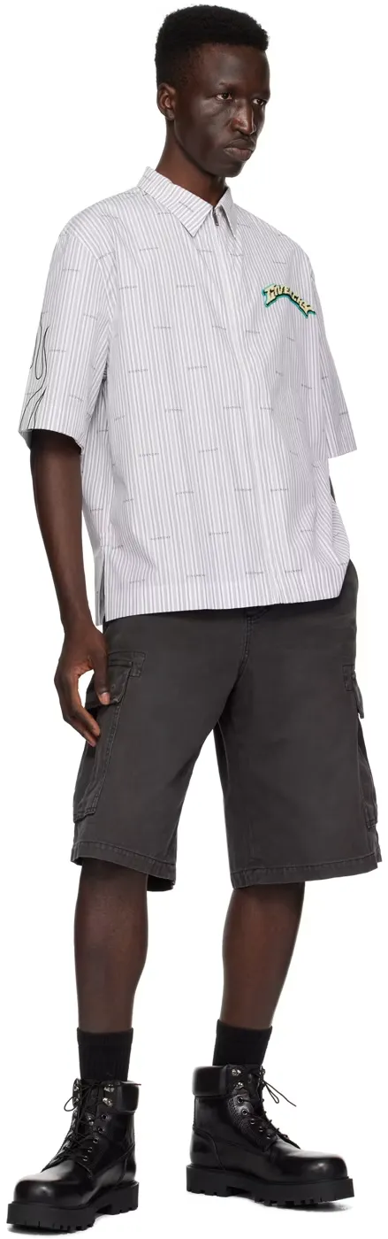 Logo Patch Collared Short-Sleeve Shirt