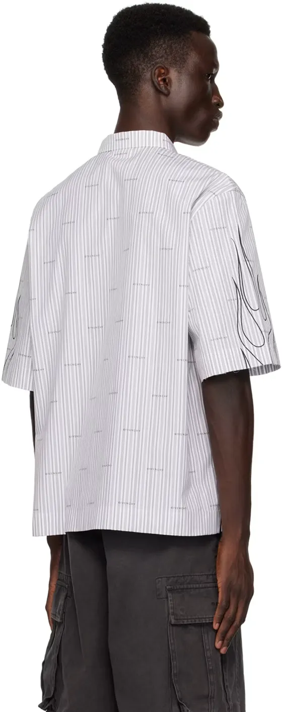 Logo Patch Collared Short-Sleeve Shirt