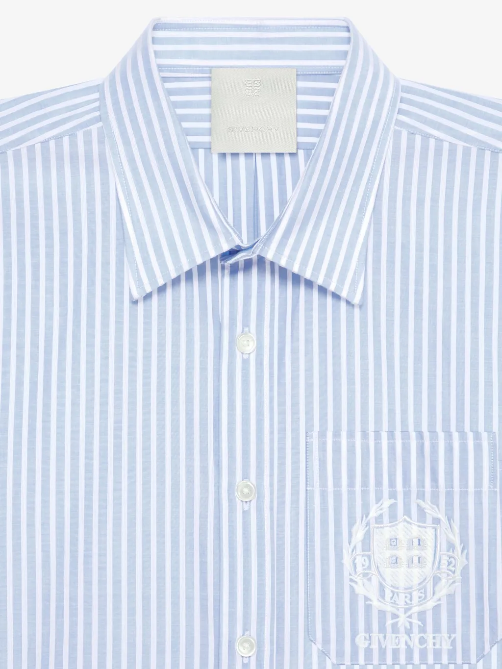 Logo Embroidered Striped Shirt