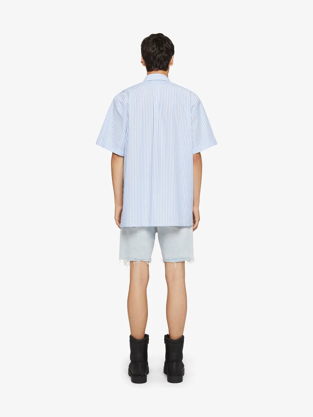 Logo Embroidered Striped Shirt