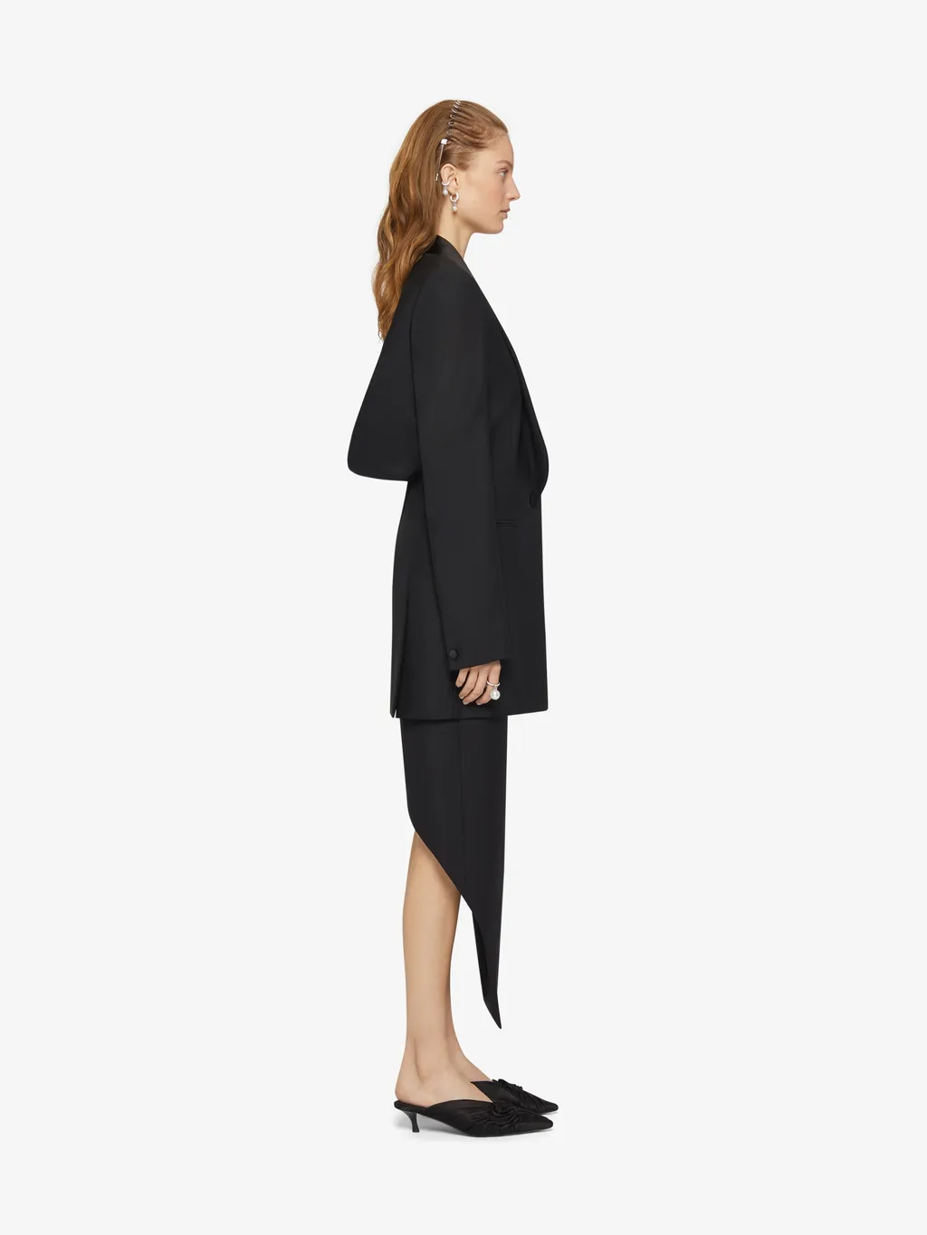4G Pattern Draped Blazer