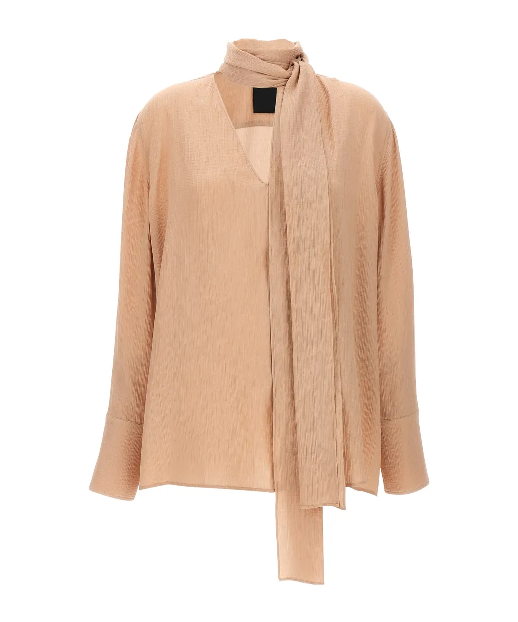 Pussy Bow Long-Sleeved Blouse
