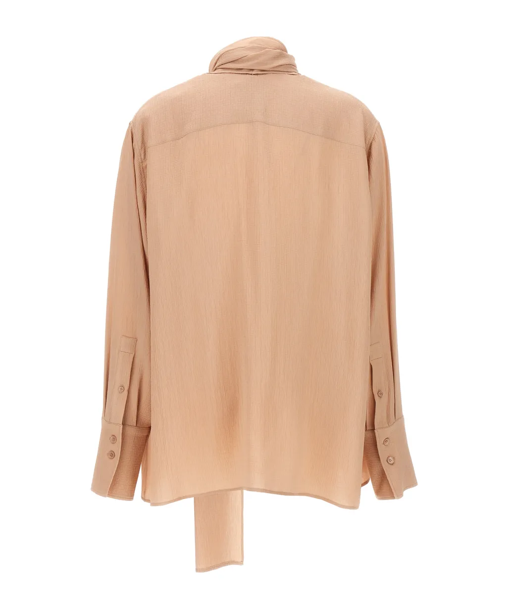 Pussy Bow Long-Sleeved Blouse