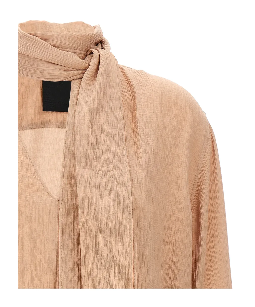 Pussy Bow Long-Sleeved Blouse