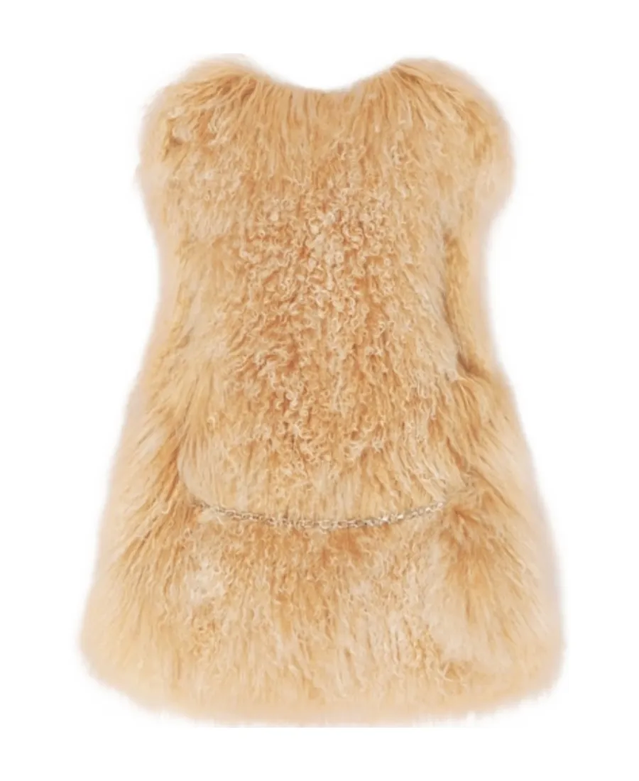Fur Sleeveless Jacket