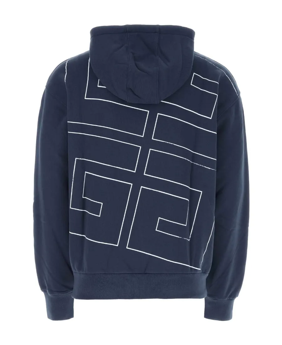 Logo Embroidered Drawstring Hoodie