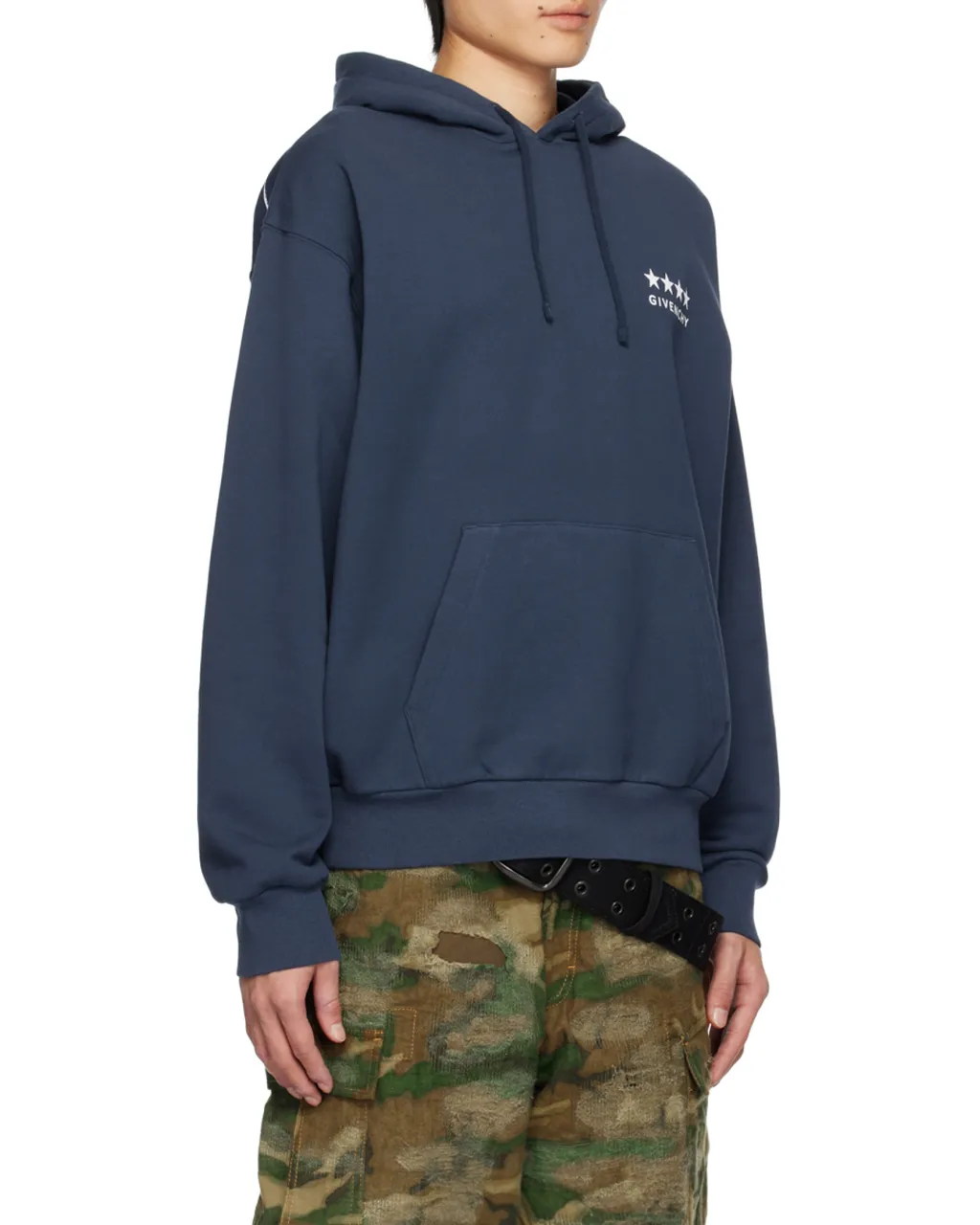 Logo Embroidered Drawstring Hoodie