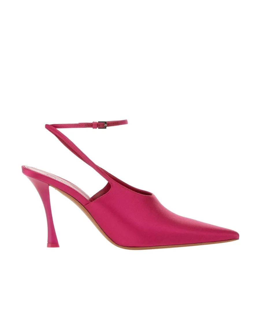 Satin Show Slinback Pumps