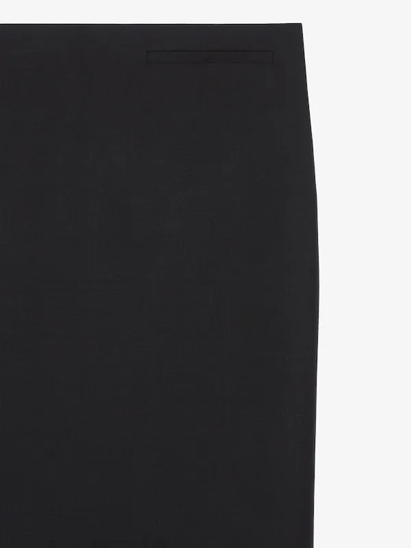 Asymmetric Tailored Pencil Skirt
