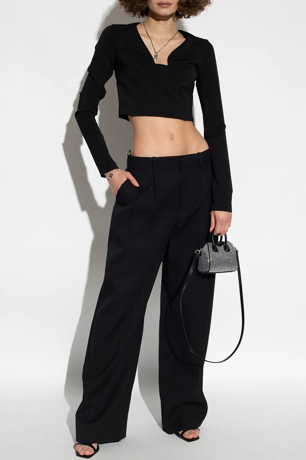 Long-Sleeve Cropped Top