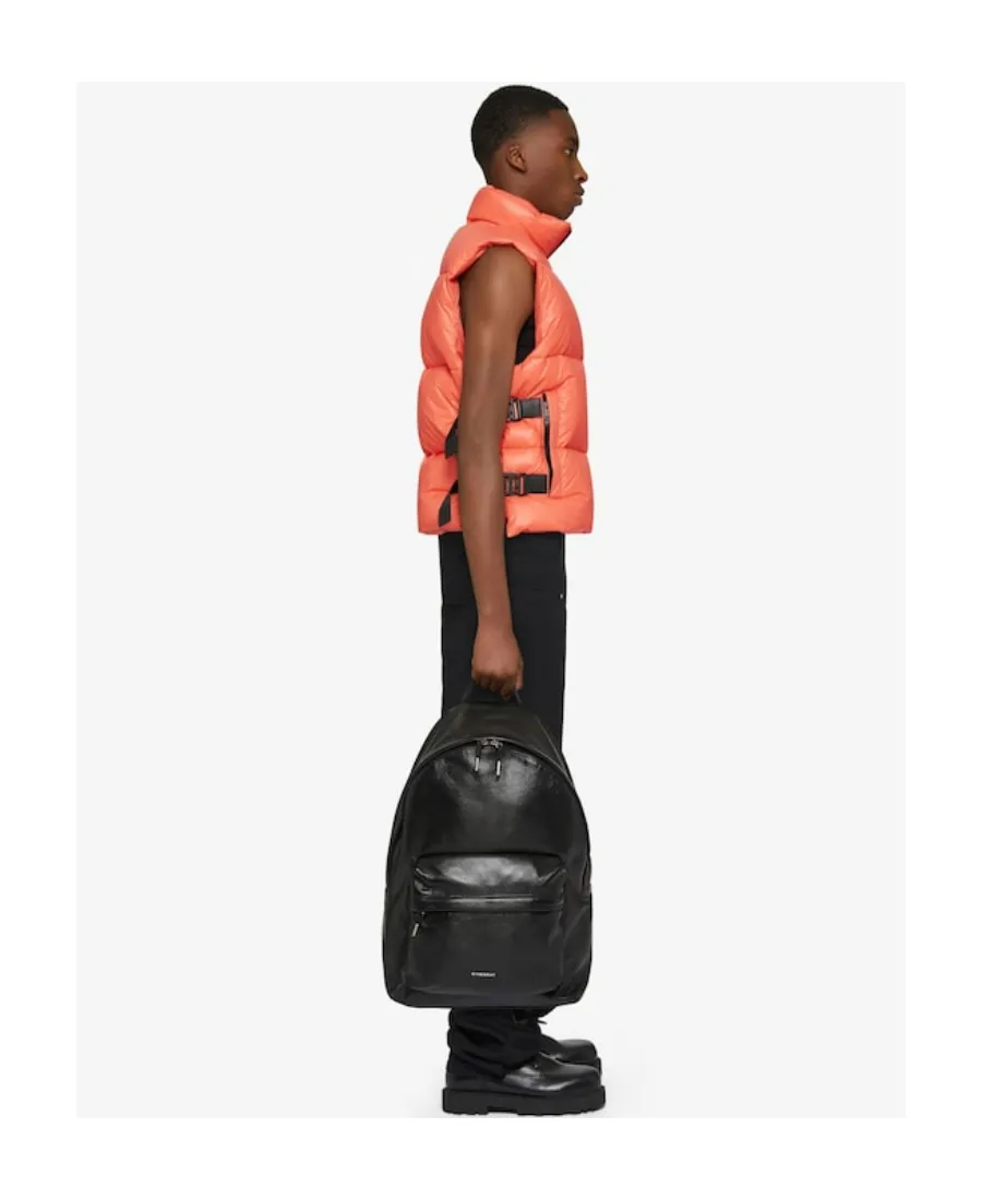 Sleeveless Puffer Jacket With Buckles