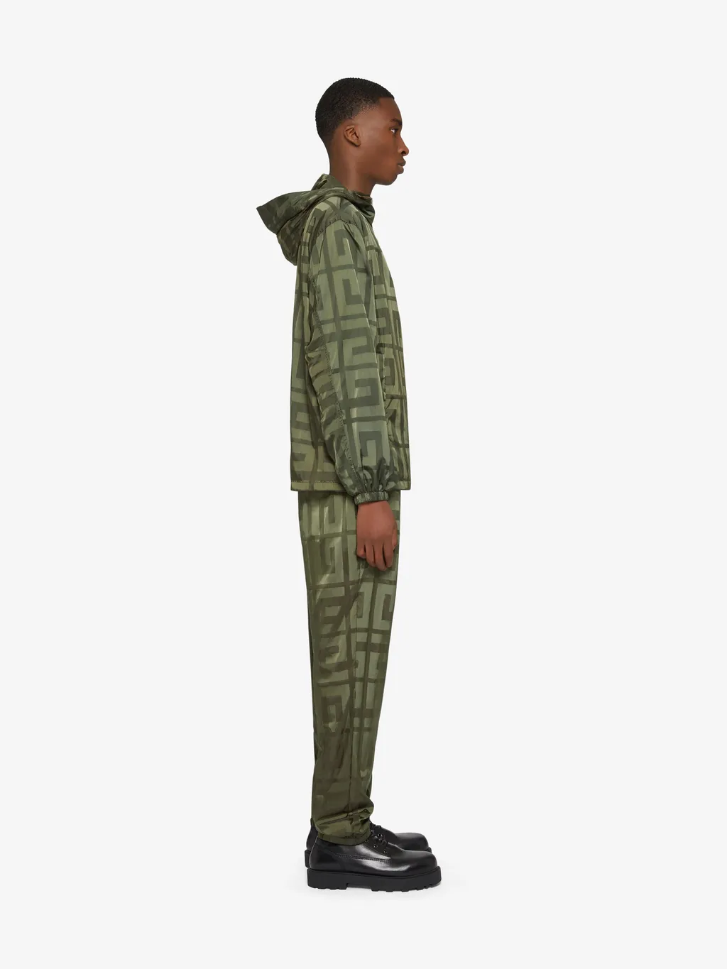 4G Pattern Hooded Windbreaker